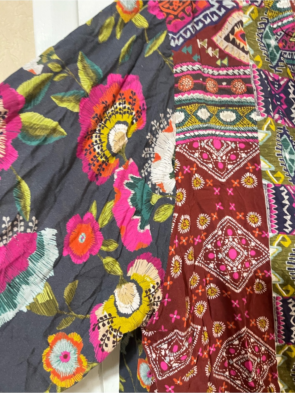 Johnny Was 2x Multicolor Boho-look Women's Loog-Sleeve Top - Picture 5 of 7